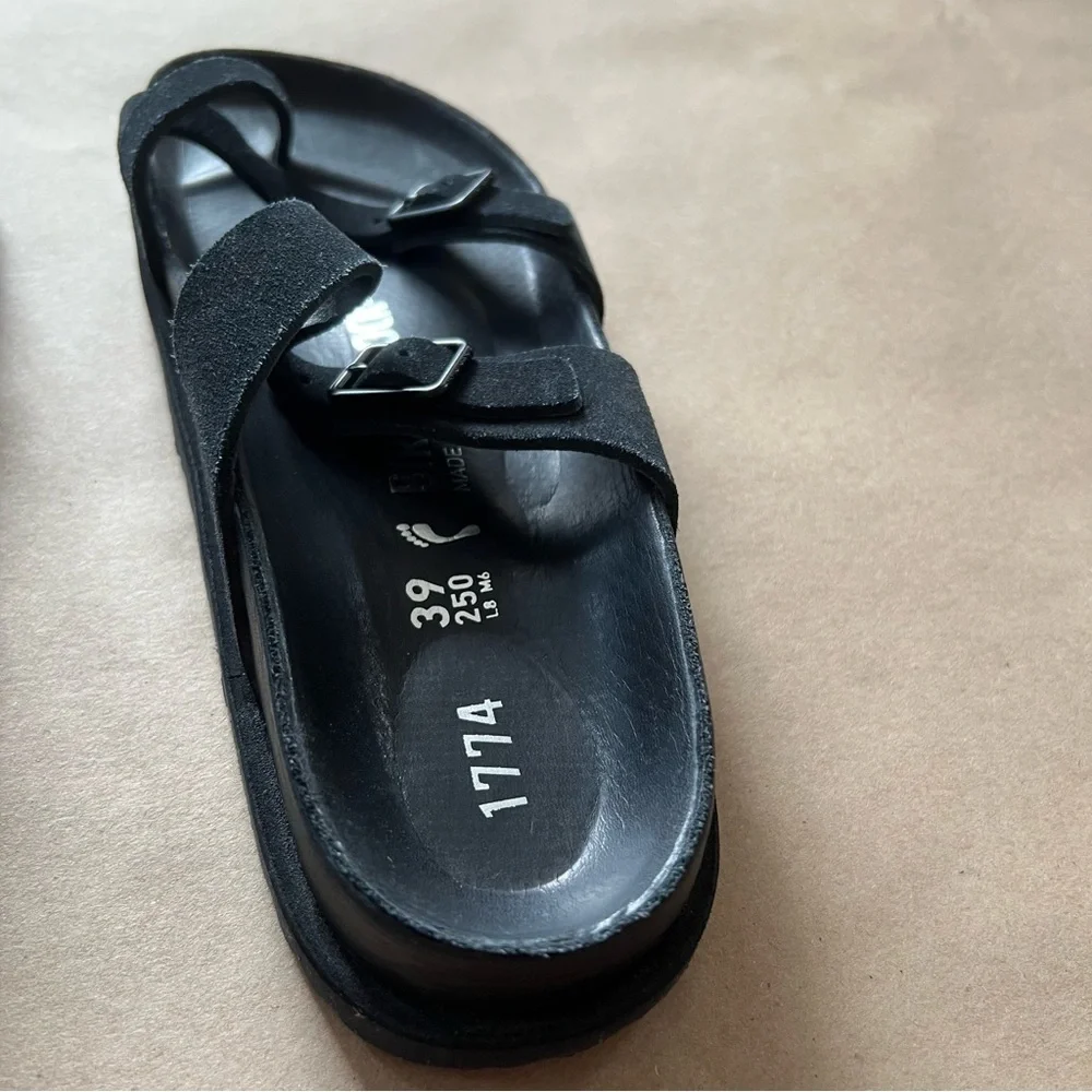 Birkenstock 1774 Mayari Black Suede Sandals - Picture 7 of 13
